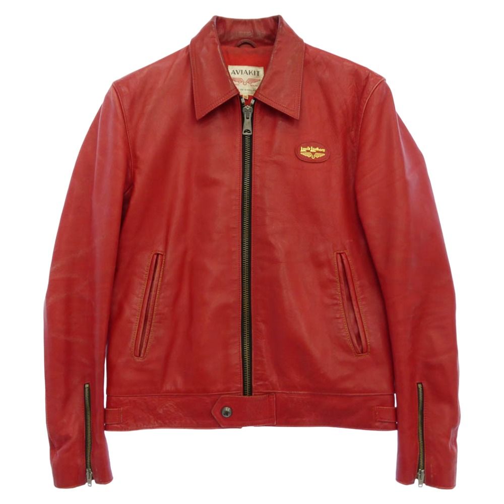 Lewis Leathers ルイスレザー Corsair コルセア レギュラーフィット カウハイド レザー ライダース ジャケット レッド系【中古】