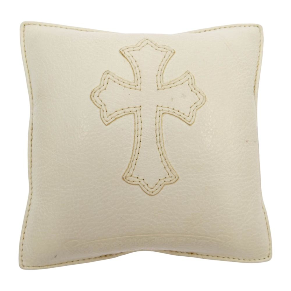 CHROME HEARTS クロムハーツ（原本無） PAPER WEIGHT LEATHER PILLOW CHクロスパッチ ペーパーウェイト レザーピロー クッションタイプ 文鎮 ホワイト系【中古】 82,758円