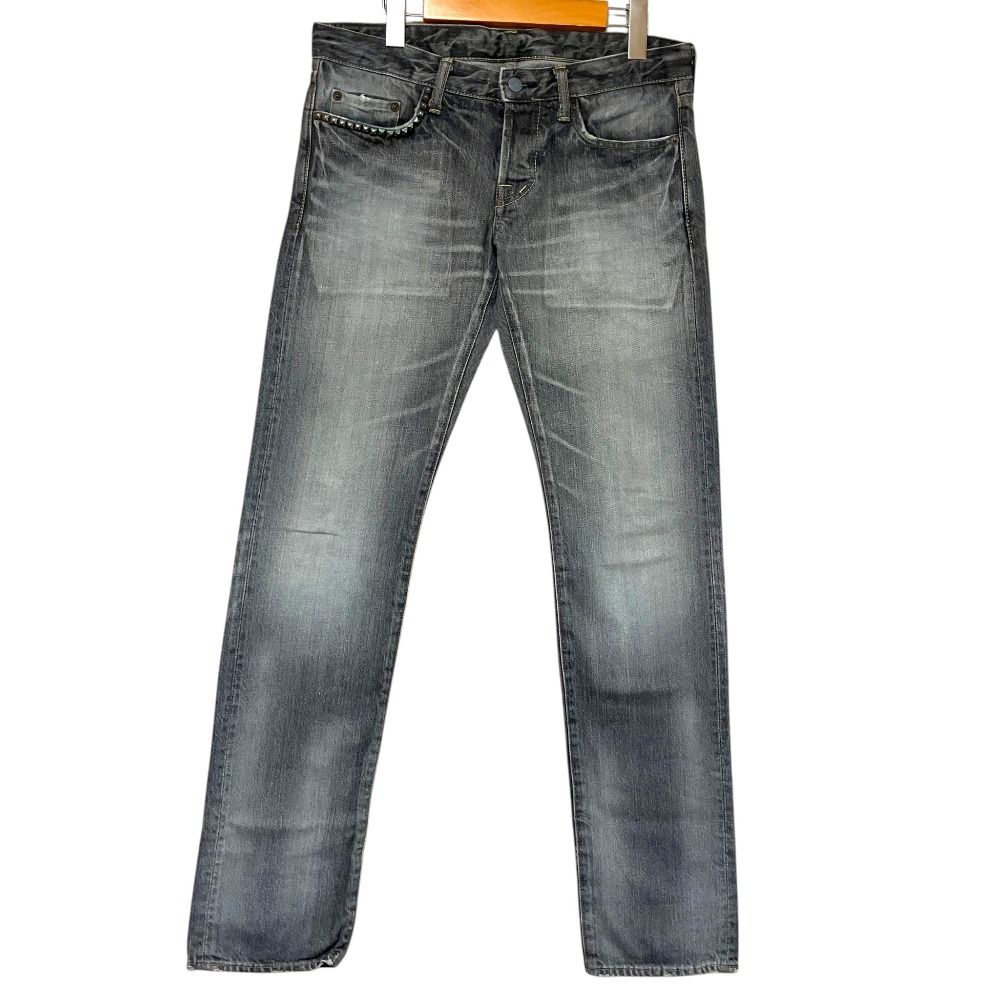 美品 HYSTERIC GLAMOUR ヒステリックグラマー USED加工 スタッズ 