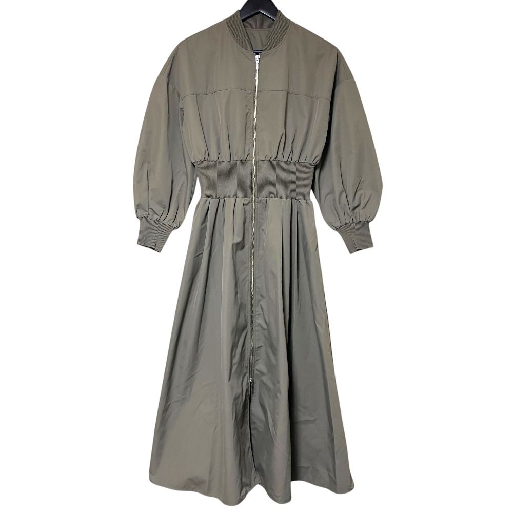 美品 25AW allureville アルアバイル ボンバーワンピース サイズ1 モカ レディース 古着 中古 USED