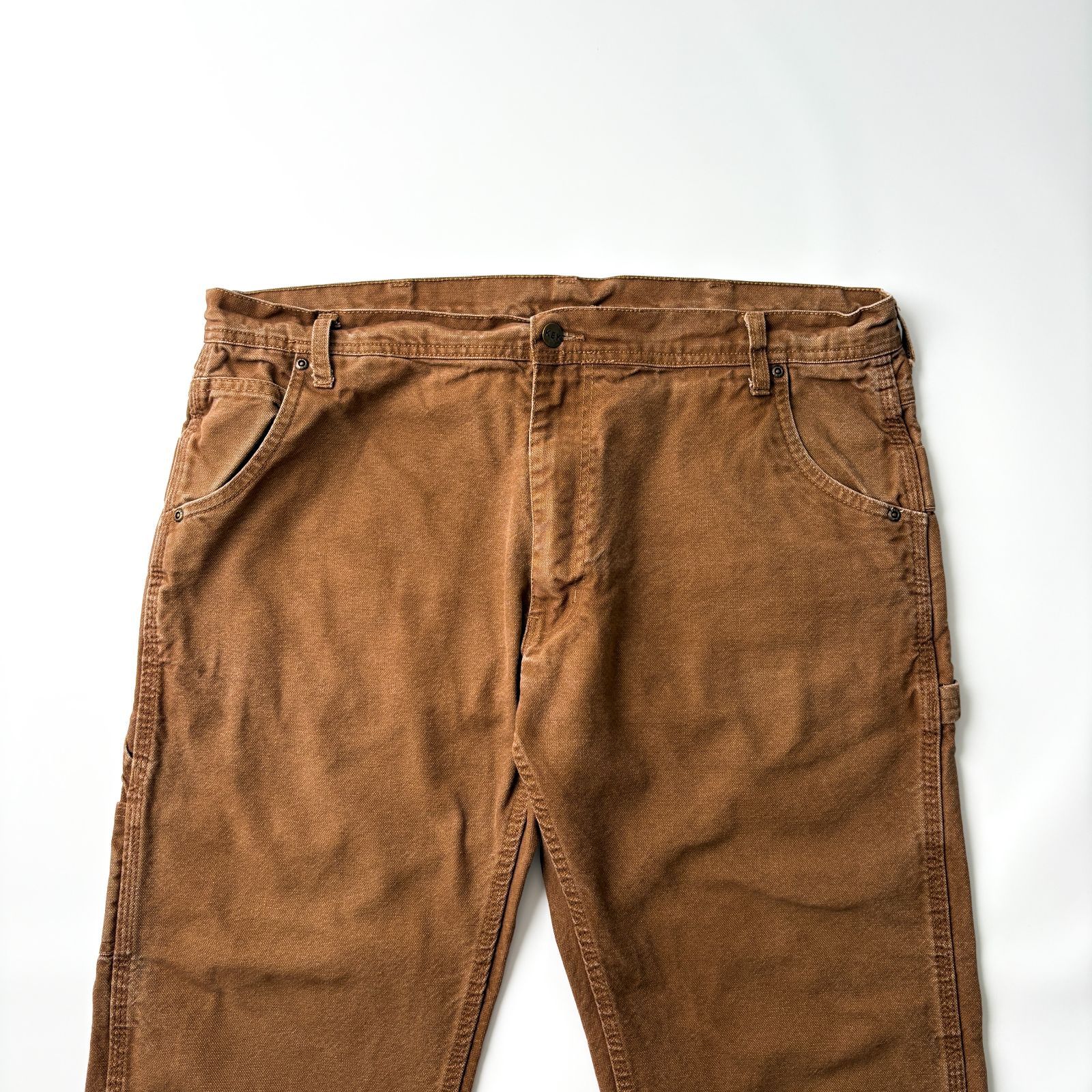 KEY キー ペインターパンツ W38 L32 シングルニーパンツ ダックパンツ ワークパンツ ダック地 厚手 コットン 布タグ クリーニング済み アメカジ ストリート カジュアル アウトドア メンズ ブラウン ダークブラウン 茶 古着 5,936円