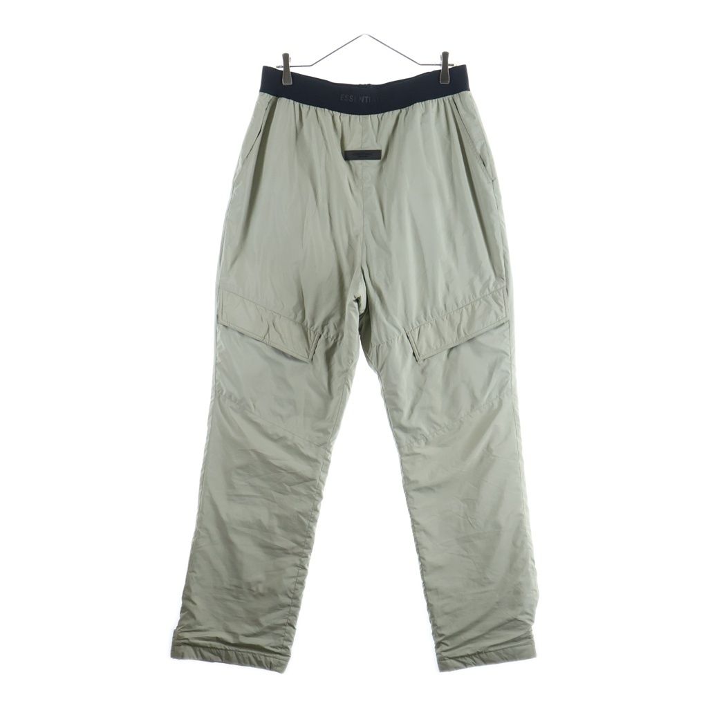 FEAR OF GOD ESSENTIALS (フィアオブゴッド エッセンシャルズ) Rubber Logo Nylon Cargo Pants ラバーロゴナイロンカーゴパンツ 中綿フラップポケットカーゴパンツ ライトグリーン 13,118円