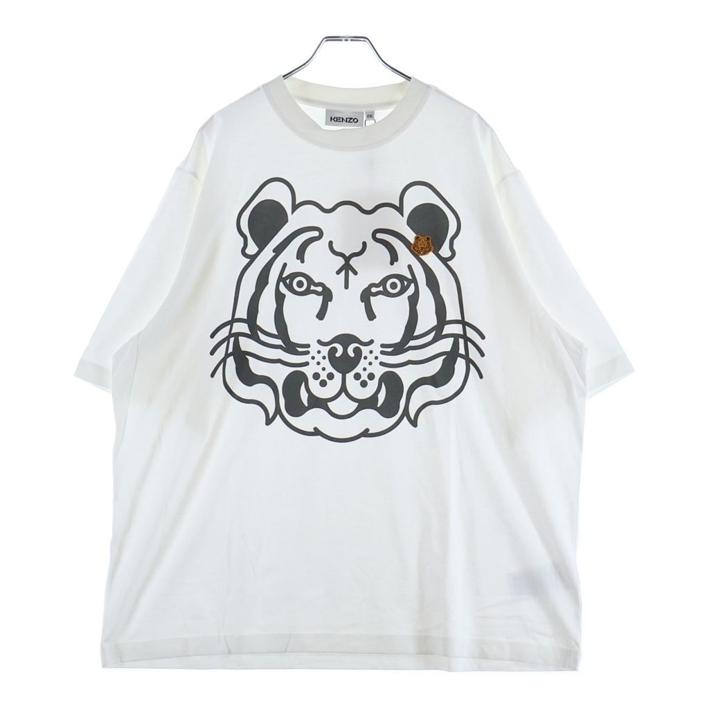 KENZO (ケンゾー) K-Tiger T-Shirt タイガープリント 半袖Tシャツ ホワイト FB65TS5224SA