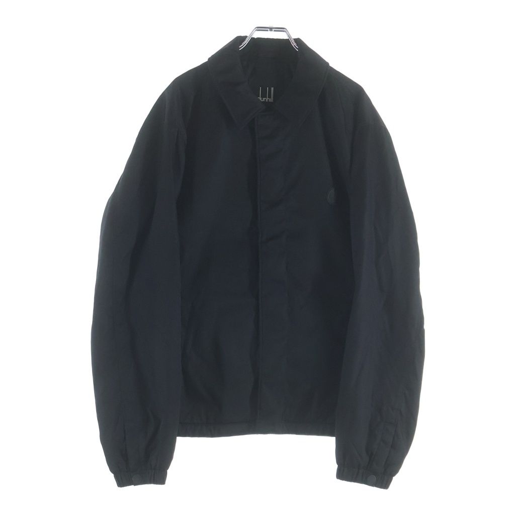 dunhill (ダンヒル) ロゴラバーパッチデザイン ドローコード付き ジップアップ ナイロン ジャケット ブルゾン ブラック 14,964円