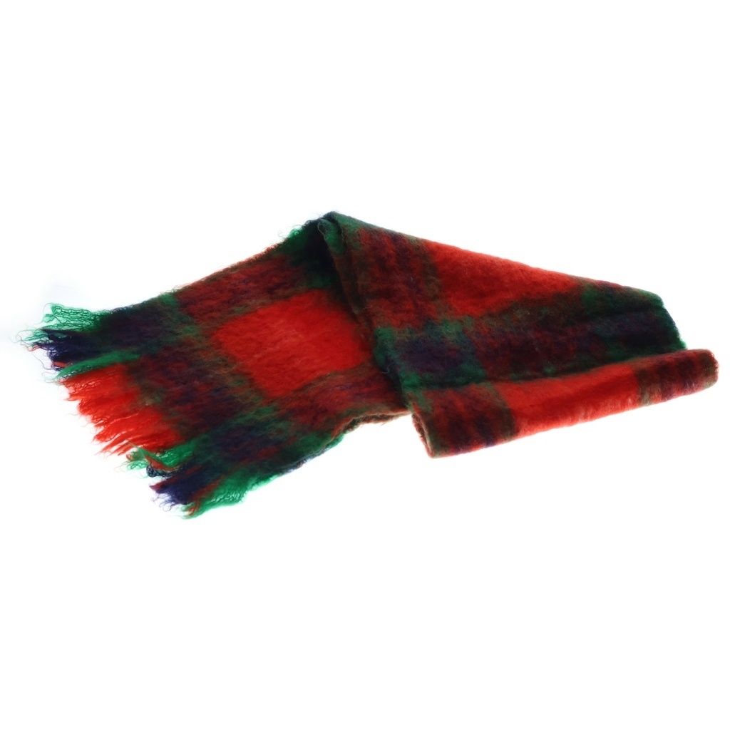 tricot COMME des GARCONS (トリコ コム デ ギャルソン) 15AW モヘア タータンチェック 大判 マフラー ストール レッド レディース TP-K405 8,393円