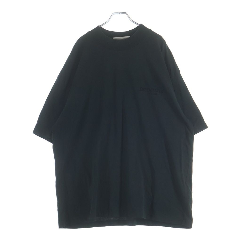 FEAR OF GOD ESSENTIALS (フィアオブゴッド エッセンシャルズ) Felt Logo Mockneck S/S T-Shirts フェルトロゴモックネックTシャツ 半袖Tシャツ ダークグレー