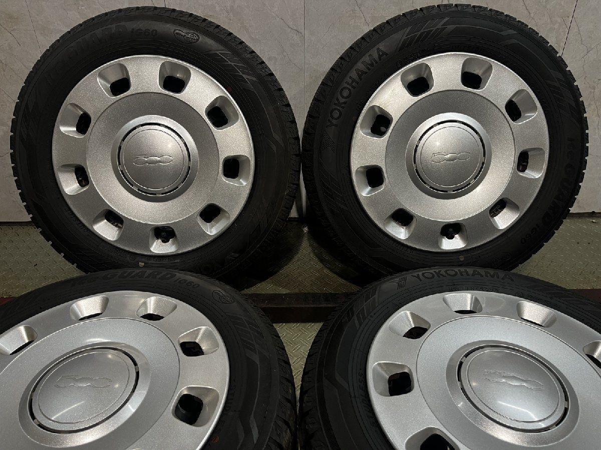 【YOKOHAMA ice GUARD iG60 175/65R14】スタッドレス【FIAT500 フィアット500 純正ホイール 14インチ 5J4HPCD98+35】22年製 バリ溝(MTC149) 21,655円