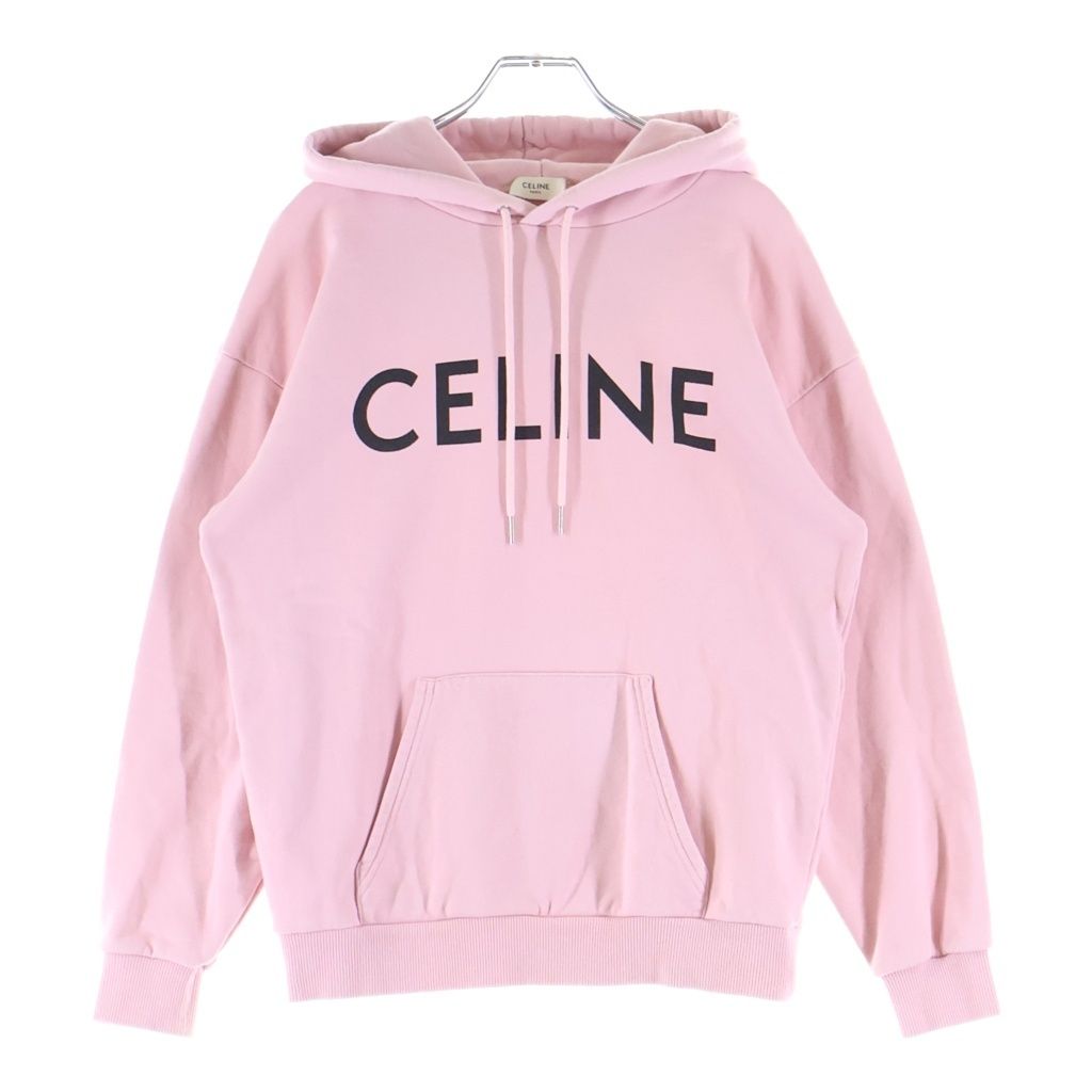 CELINE (セリーヌ) 21AW フロントロゴプリント プルオーバーパーカー フーディー ピンク 2Y369052H 28,600円