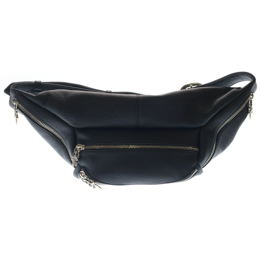CHROME HEARTS (クロムハーツ) #1 SNAT PACK スナットパック ダガージップ ガンスリンガーベルト レザーウエストバッグ ブラック BCA378