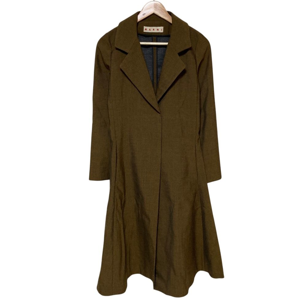 美品 MARNI マルニ フレアコート 38 ブラウン系 レディース 古着 中古 USED 6,520円