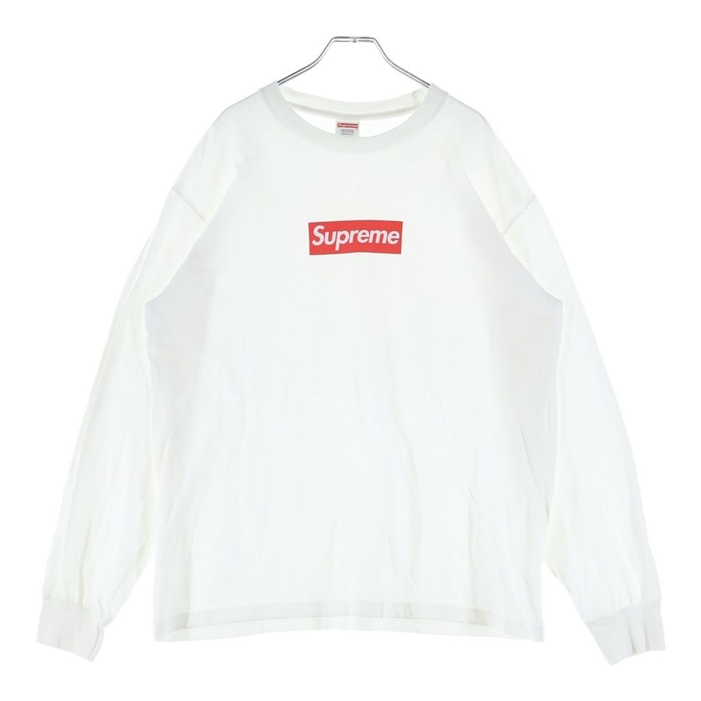 SUPREME (シュプリーム) 20AW Box Logo L/S Tee ボックスロゴ クルーネック 長袖Tシャツ カットソー ホワイト