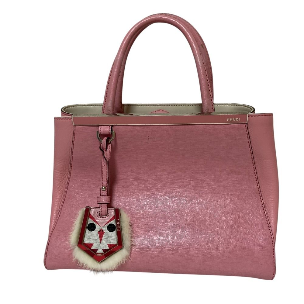 FENDI フェンディ プチトゥージュール レザー ハンドバッグ フクロウ