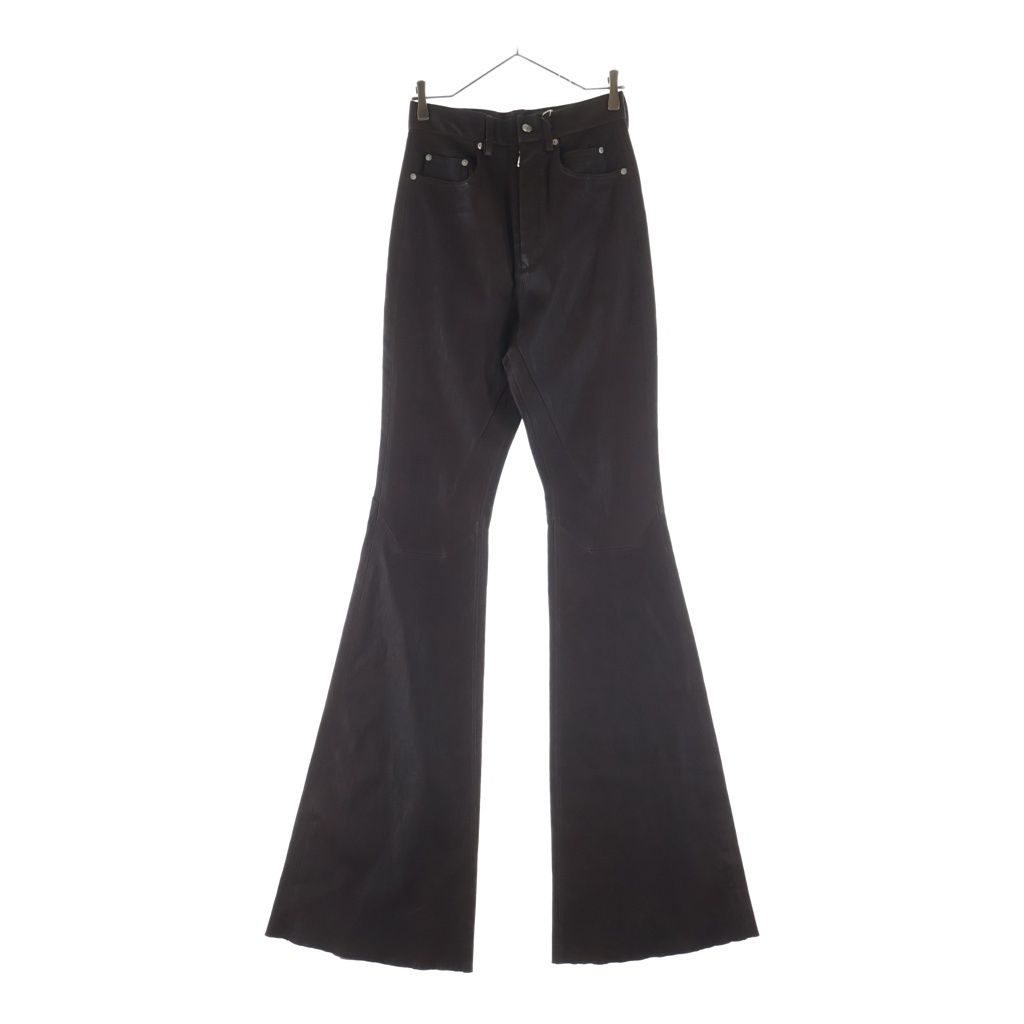 Rick Owens (リックオウエンス) 25SS Leather Bolan Bootcut Long Pants RP01E7329-LSV レザー ボラン ブーツカット ロングパンツ ブラウン