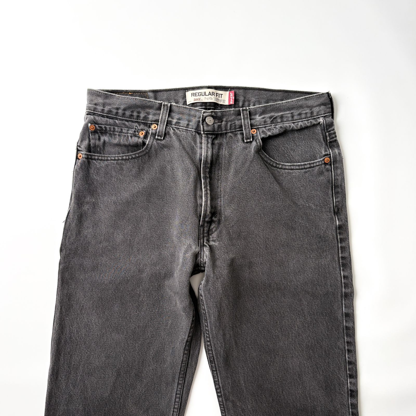 Levi s リーバイス デニムパンツ L 505 ブラックデニム W34 L32 ジーンズ ジーパン ブラック 後染め サルファブラック サンフェード アタリ コットン 綿 厚手 メンズ ボトムス カジュアル 古着 アメカジ ストリート ヴィンテージ風 6,784円