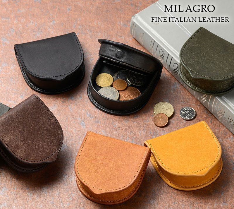 ≪MILAGRO ミラグロ 公式≫ イタリアンエイジングレザー・馬蹄型コインケース 小銭入れ メンズ ミラグロ U字型 財布 革 本革 イタリアンレザー 一粒万倍日 父の日 クリスマス 春財布 ca-ia-640