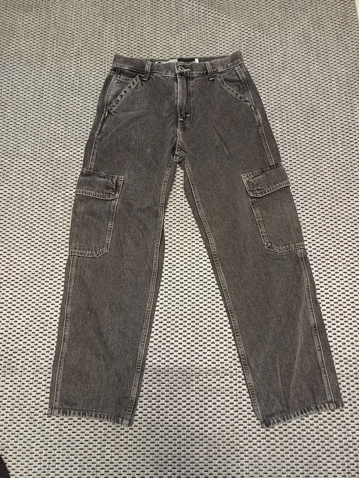 リーバイス シルバータブ ルーズ カーゴ デニム パンツ ブラックデニム (W28 L30)/ユニセックス