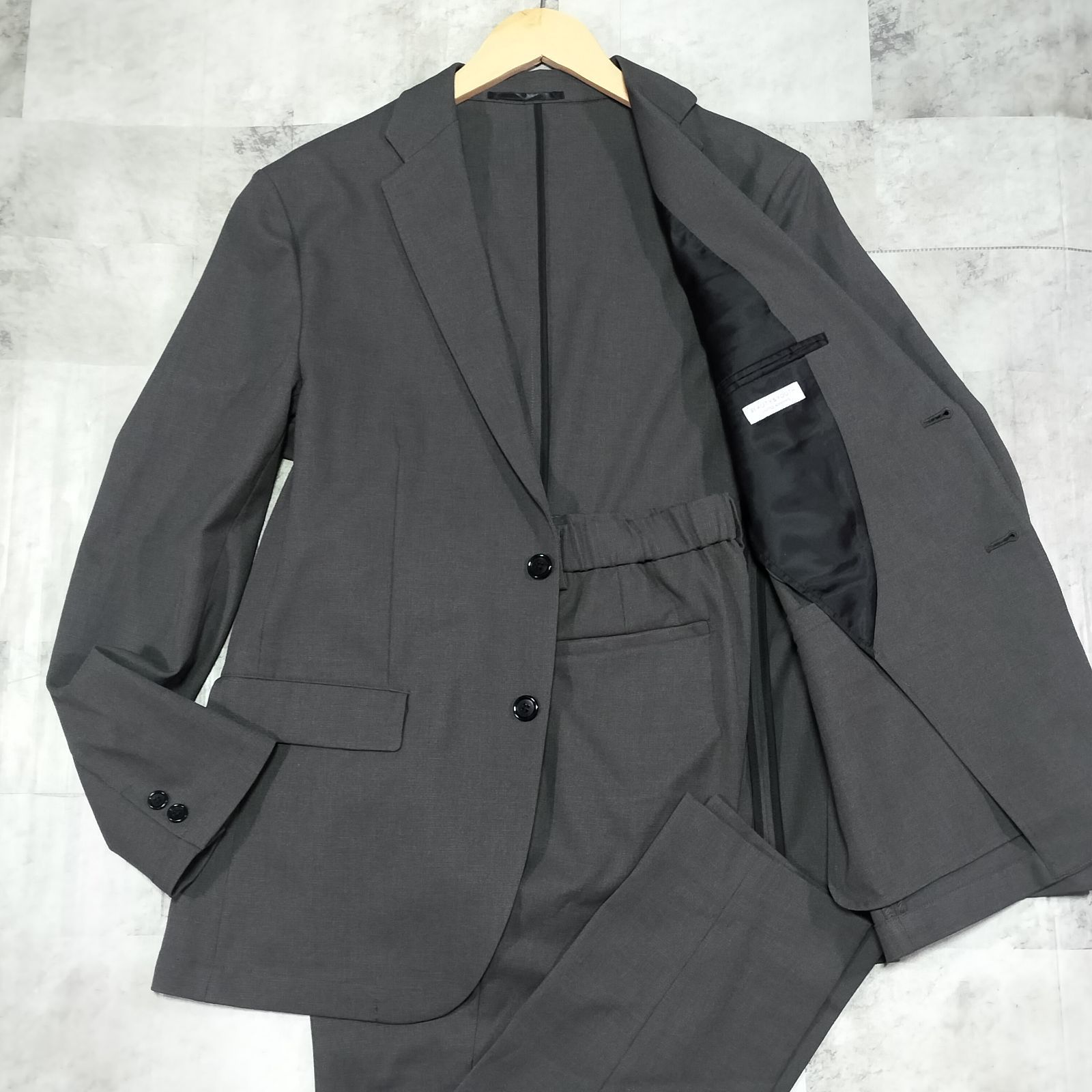 洗える【WEB限定サイズ】【 極美品 】 2024年 BEAUTY&YOUTH UNITED ARROWS WARDROBE SMART ライト オックスフォード セットアップ ジャケット＆イージーパンツ XLサイズ