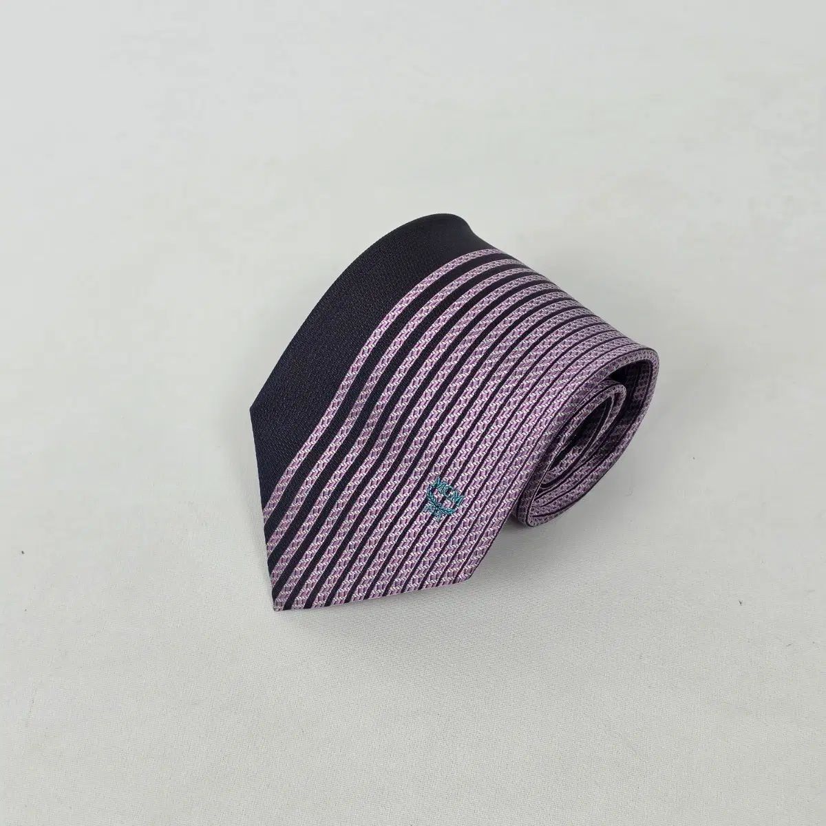 mom PURPLE ストライプ シルク100 ハンドメイド ネックタイ 3 6,450円