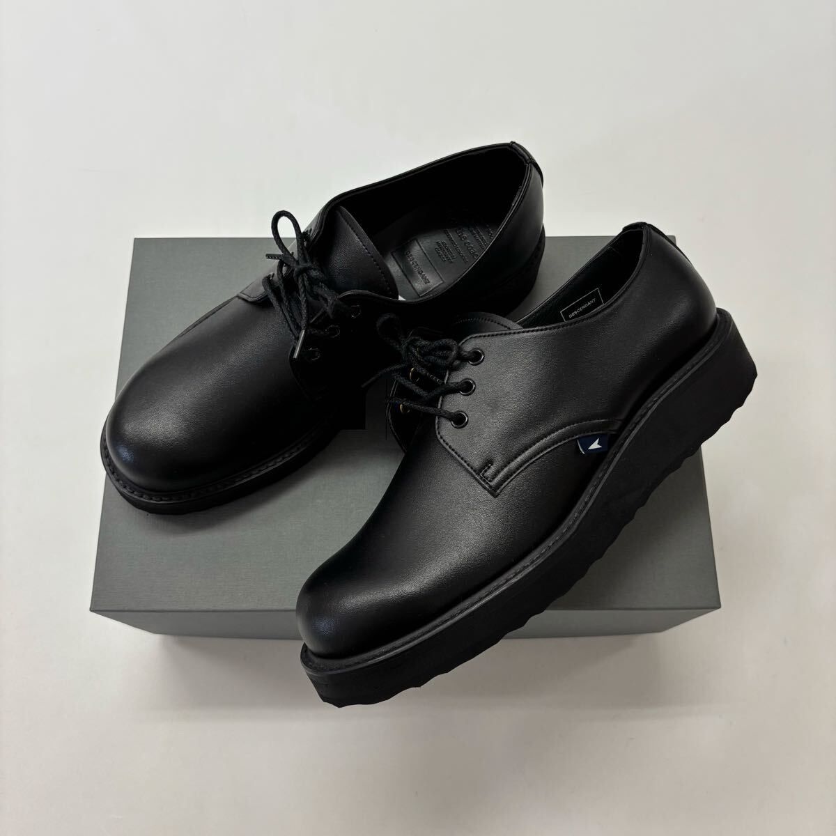 未使用 DESCENDANT ディセンダント x foot the coacher フットザコーチャー dwu 3hole shoes シューズ サイズ 1 定価59,400円 80717 0180