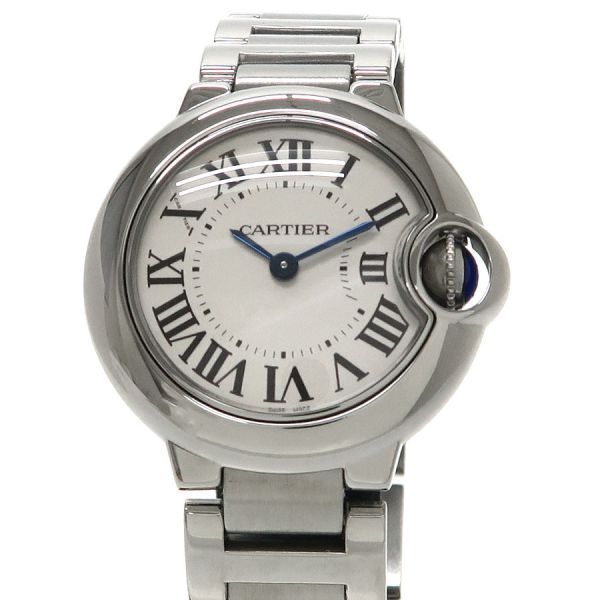 カルティエ バロンブルーSM 28mm W69010Z4 レディース 腕時計【Aランク】【中古】