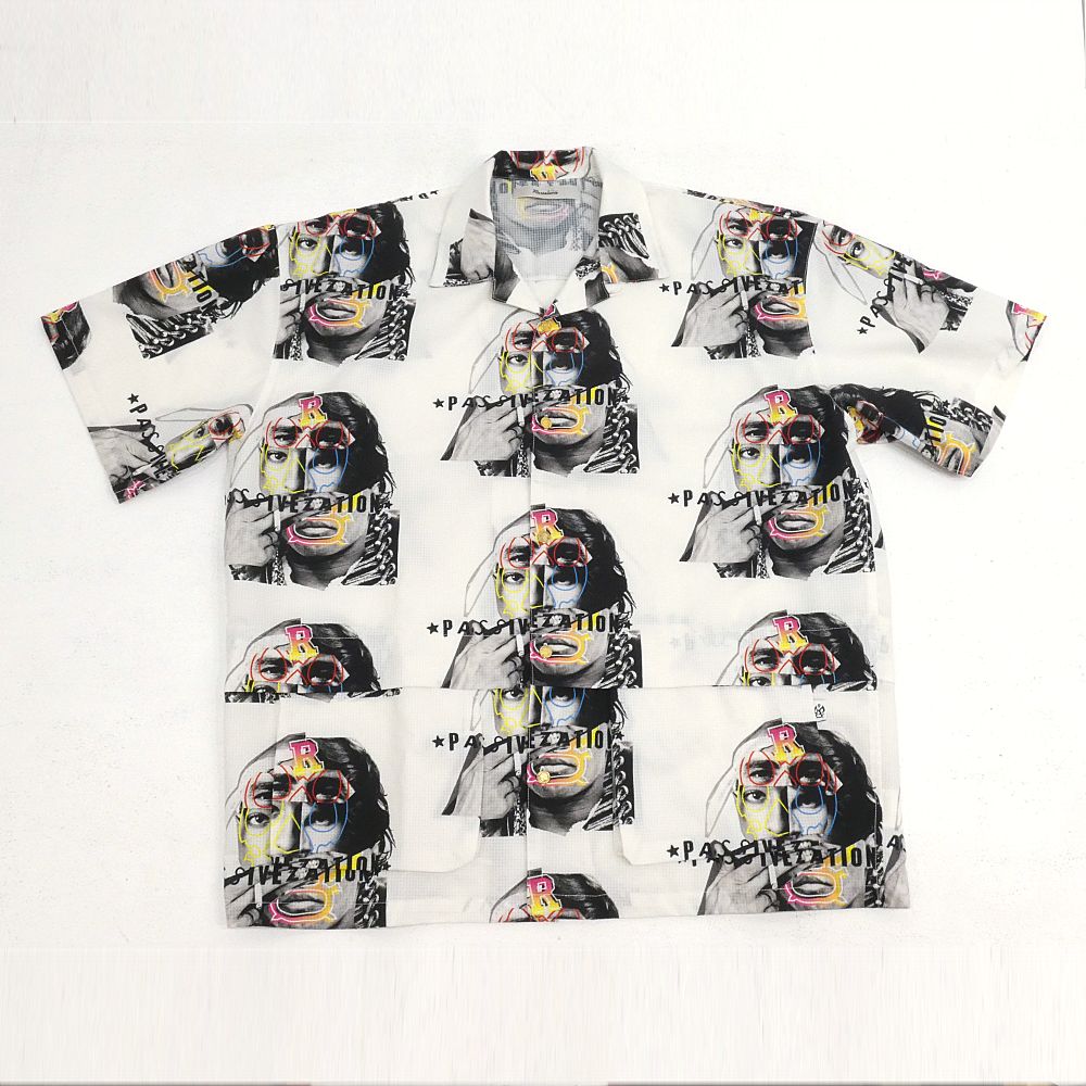 [Komaki Store] RUSSELUNO SHORT SLEEVE GOLF SHIRT CARGO POCKET SHIRTS PATTERN RS2220321 SIZE 5 WHITE TOTAL PATTERN [I427-6430]