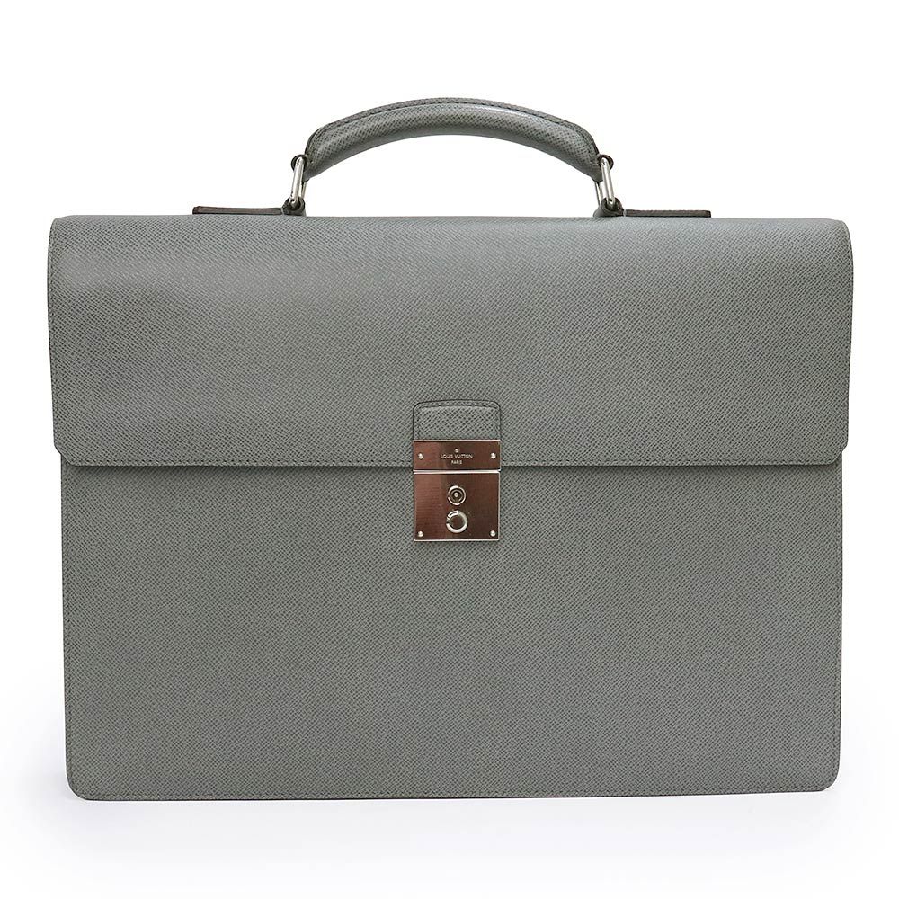 Louis Vuitton M32657 Neo Robust 2 Taiga Glacier Gray Briefcase Business Bag Handbag Leather Silver Hardware LOUIS VUITTON (Used)