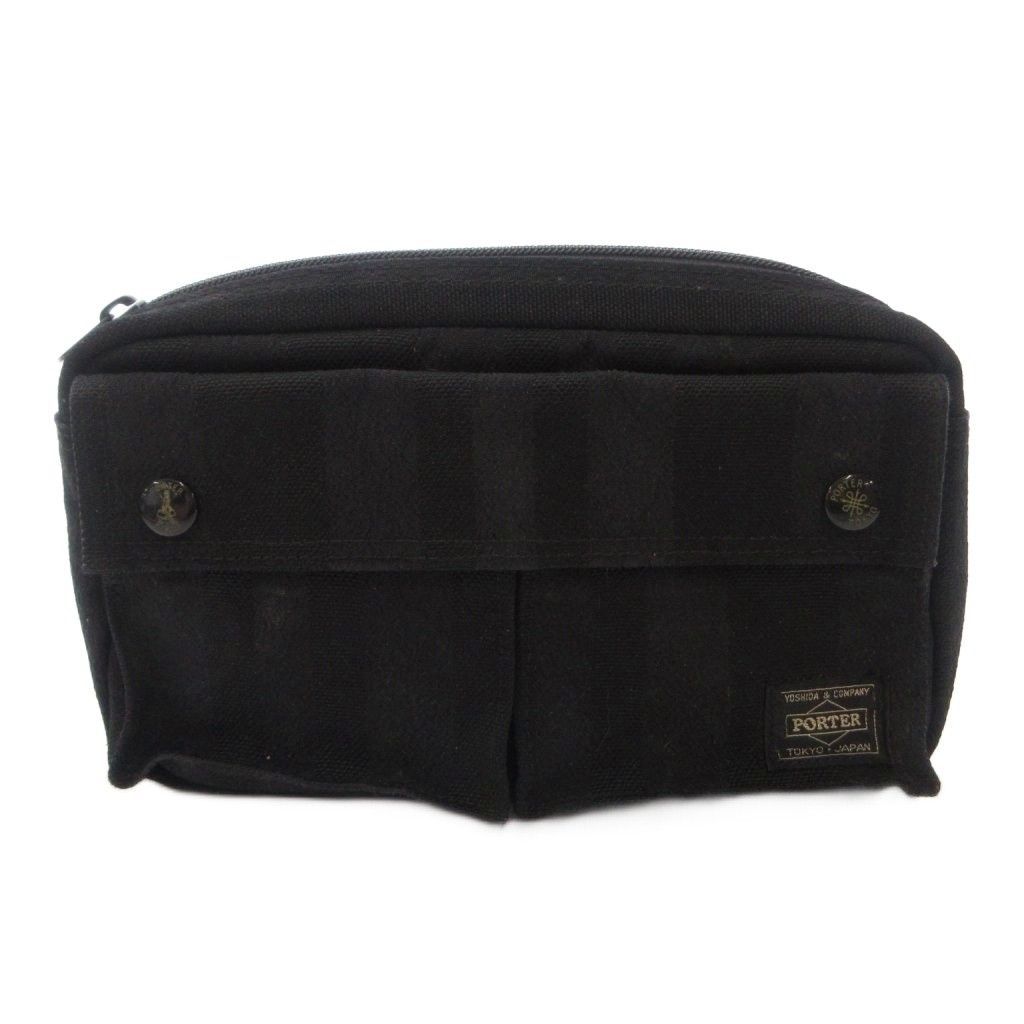 ポーター PORTER 70周年限定記念モデル ウエストバッグ ロゴ キャンバス 黒 ブラック /FF ■IBO101 8,502円