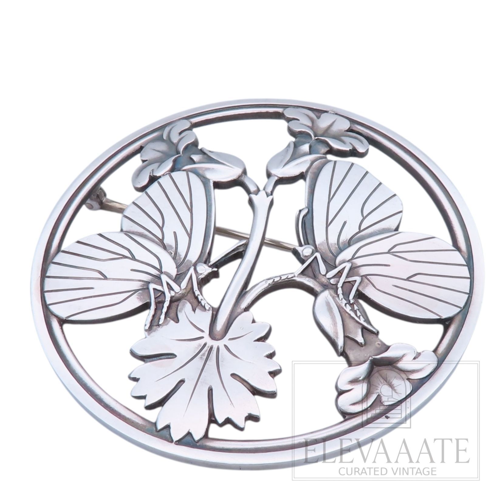 美品 GEORG JENSEN ジョージジェンセン アーノマリノウスキー フラワー