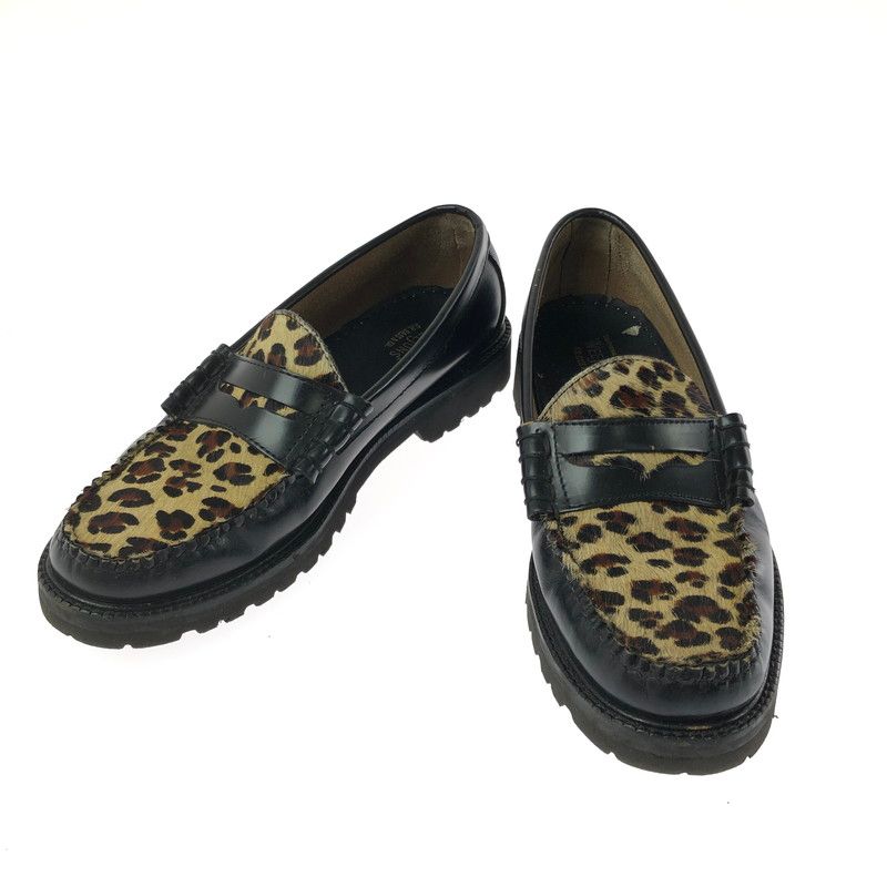 【中古品】 G.H.BASS&CO. WEEJUNS BLACK&LEOPARD RUG SOLE LOAFERS BA91509002 ウィージャンズ ブラックアンドレオパード ラグソールローファー 靴 【164-260803-ki-19-tagh】 9,317円
