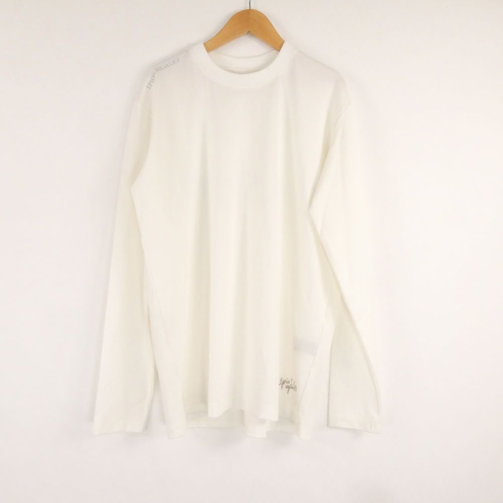 美品 1PIU1UGUALE3 ウノピュウノウグァーレトレ SRT302 113 SPORT CREW L/S FLAGSHIP STORE LIMITED 直営店限定 シャツ V L ポリアミド レーヨン 長袖 クルーネック AN3842A91