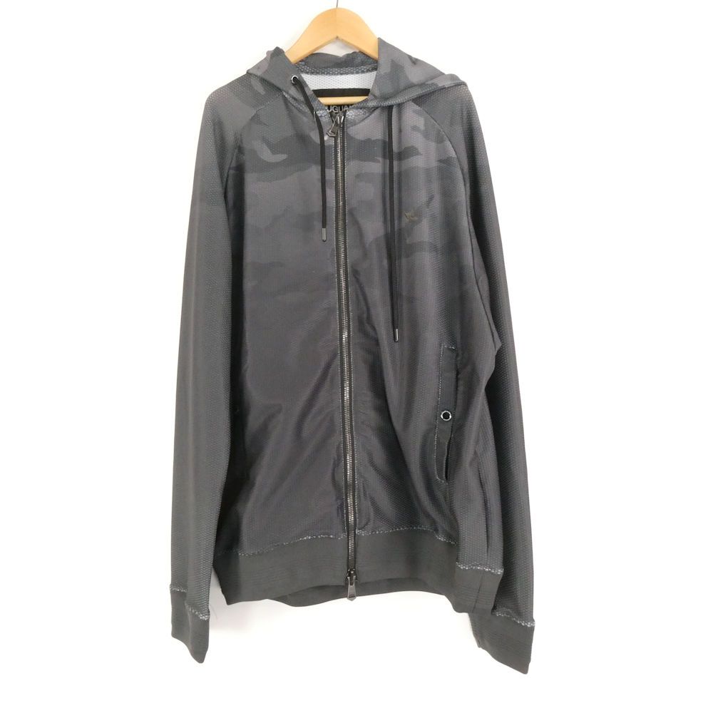 美品 1PIU1UGUALE3 ウノピュウノウグァーレトレ SRB031 113 SPORT NEW ZIP UP CAMO PARKA パーカー VI XL ポリエステル ポリウレタン 長袖 メンズ AN3865A20