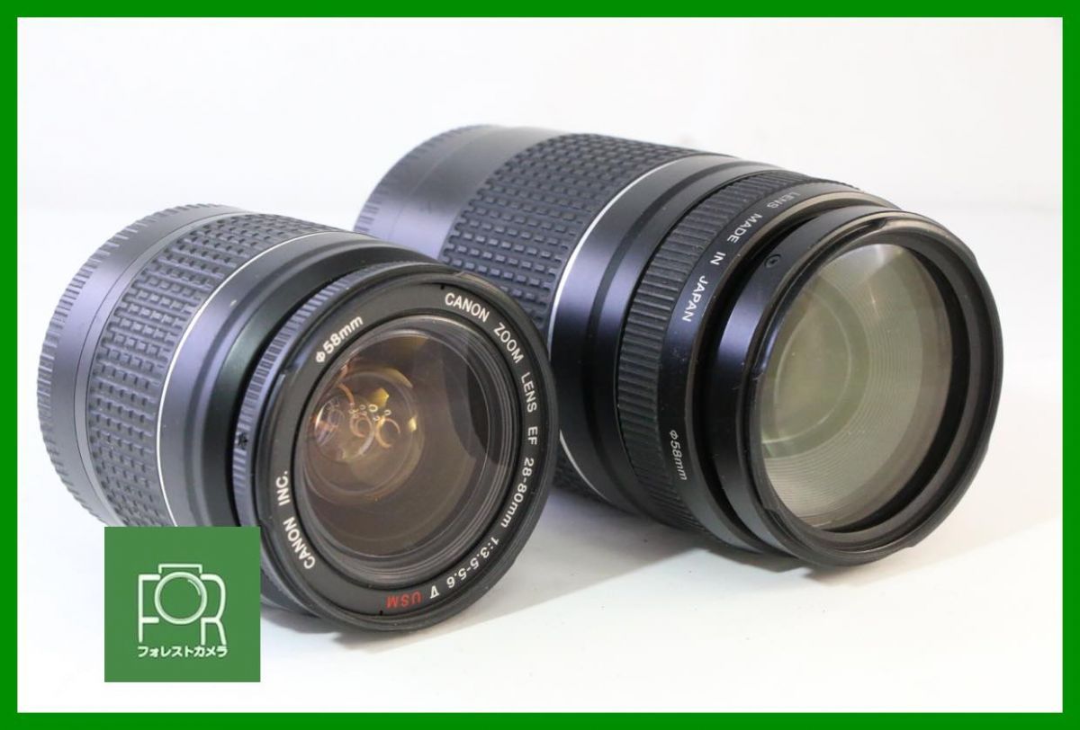【動作保証・点検済】良品■Canon EF 28-80mm F3.5-5.6 V USM / EF 75-300mm F4.5-5.6 III USM■AD254