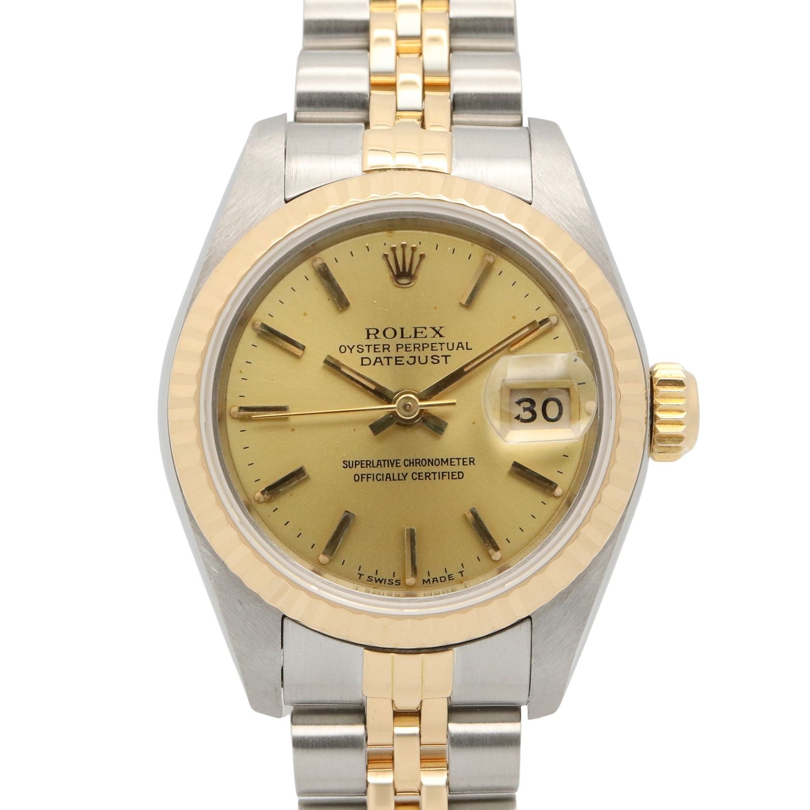 ロレックス ROLEX 腕時計 デイトジャスト 96番 69173 CH/BA K18（イエローゴールド） ステンレススチール デイトジャスト 96番 レディース Used A