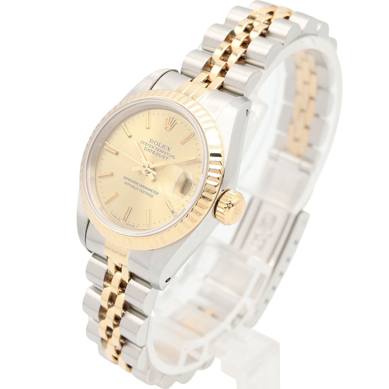 ロレックス ROLEX 腕時計 デイトジャスト E番 69173 CH/BA K18（イエローゴールド） ステンレススチール デイトジャスト E番 レディース Used A