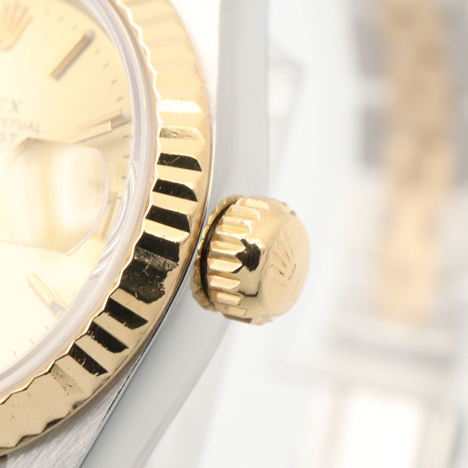ロレックス ROLEX 腕時計 デイトジャスト E番 69173 CH/BA K18（イエローゴールド） ステンレススチール デイトジャスト E番 レディース Used A