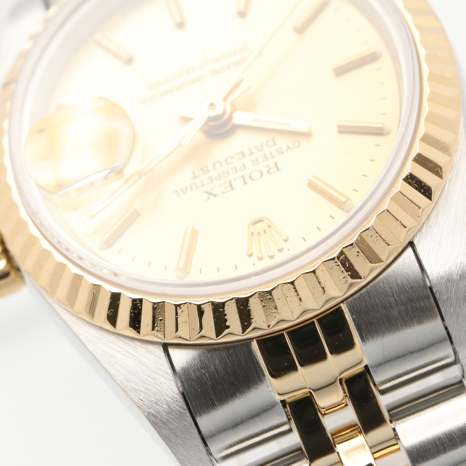 ロレックス ROLEX 腕時計 デイトジャスト E番 69173 CH/BA K18（イエローゴールド） ステンレススチール デイトジャスト E番 レディース Used A