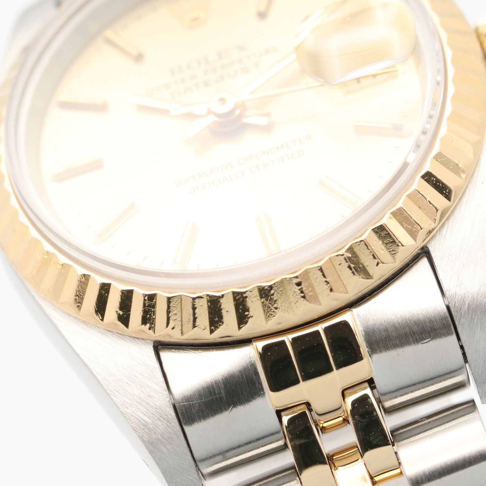 ロレックス ROLEX 腕時計 デイトジャスト E番 69173 CH/BA K18（イエローゴールド） ステンレススチール デイトジャスト E番 レディース Used A