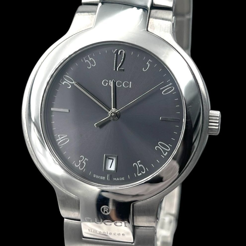 新品電池 稼働品 GUCCI グッチ 8900M メンズ腕時計 クォーツ QZ 3針 SS