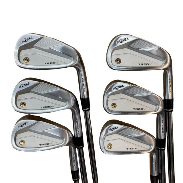 【中古】 本間ゴルフ TOUR WORLD TR20V 6S アイアンセット IR 純正特注シャフト (フレックスS) メンズ 男性用 右利き 右用 Cランク ゴルフクラブ