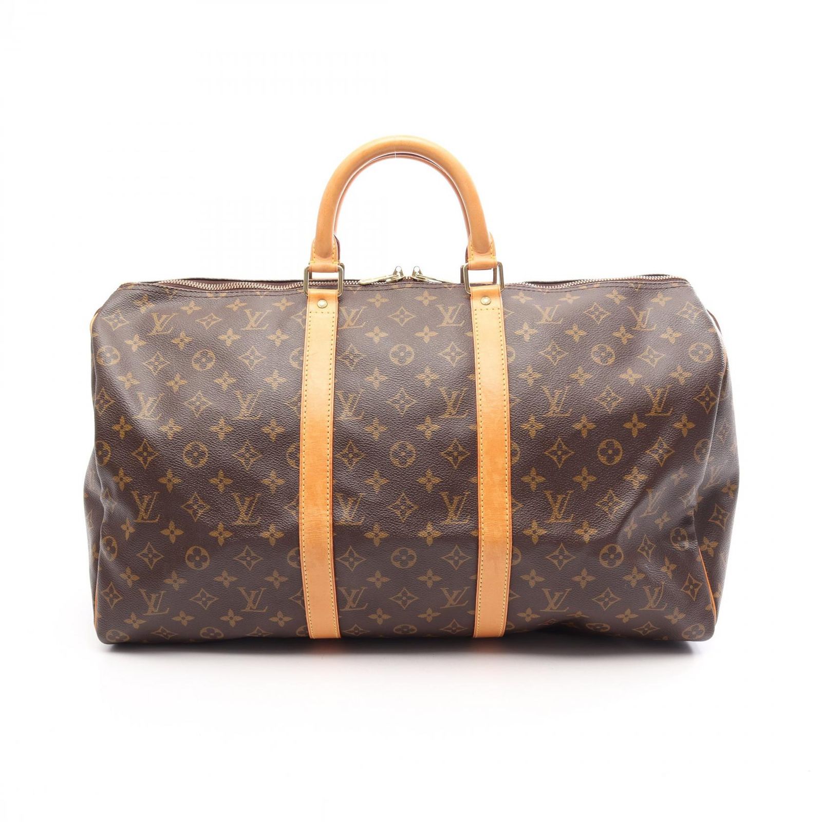 ルイ・ヴィトン LOUIS VUITTON ボストンバッグ キーポル50 モノグラム M41426 PVCコーティングキャンバス レザー キーポル50 ユニセックス Used B