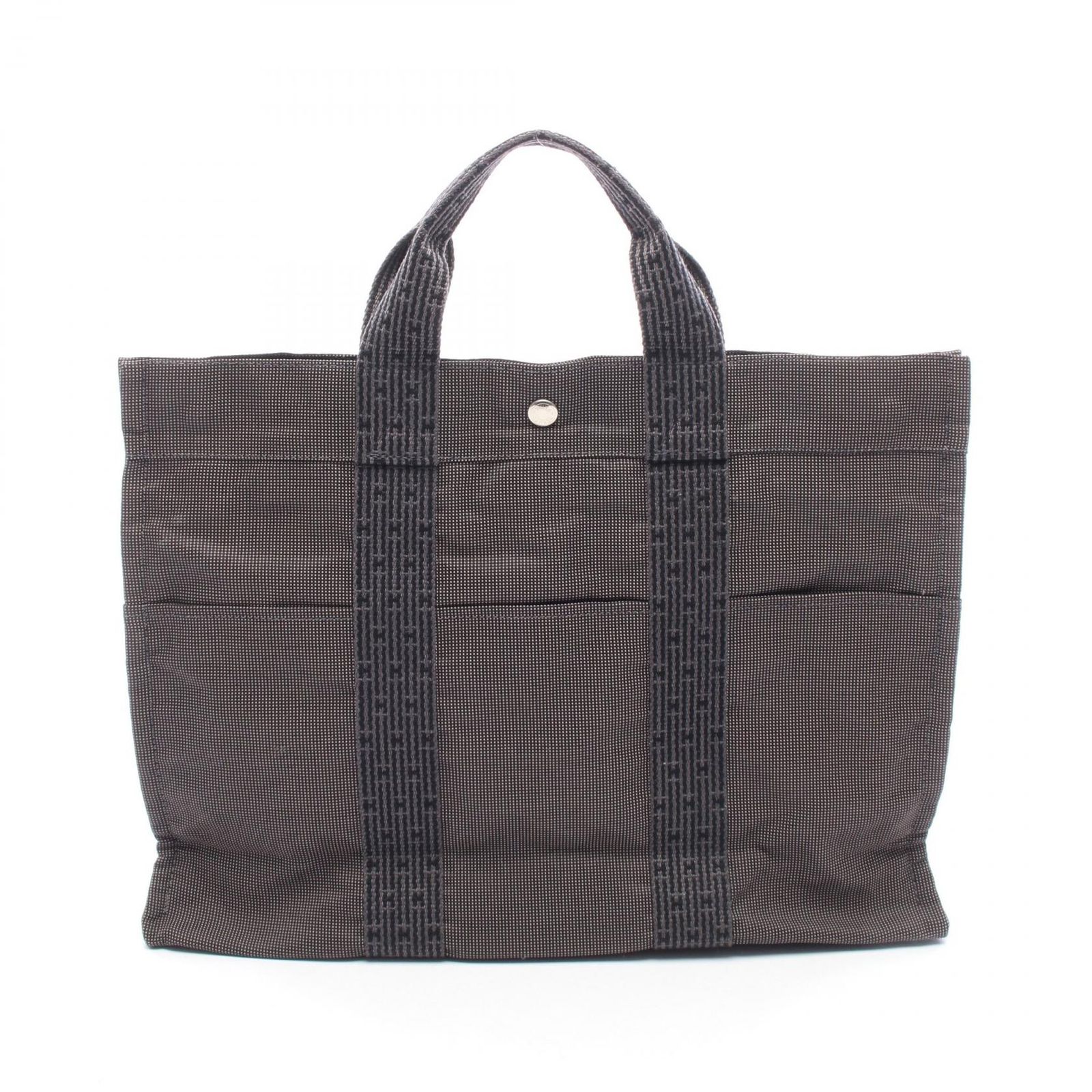 エルメス HERMES トートバッグ エールラインMM グレー ナイロン エールライントートMM グレー ユニセックス Used B