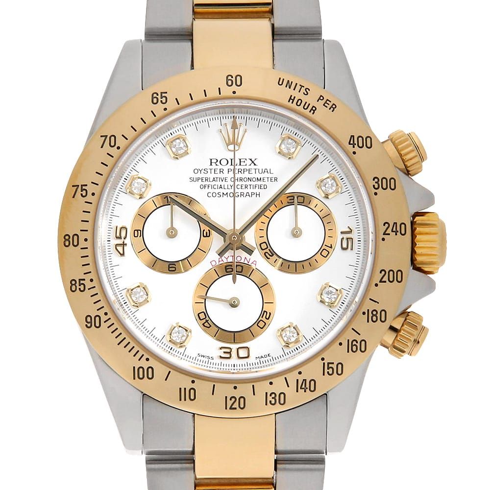 ロレックス コスモグラフ デイトナ 8Pダイヤ 116523G ホワイト Y番 中古 メンズ 1,205,400円