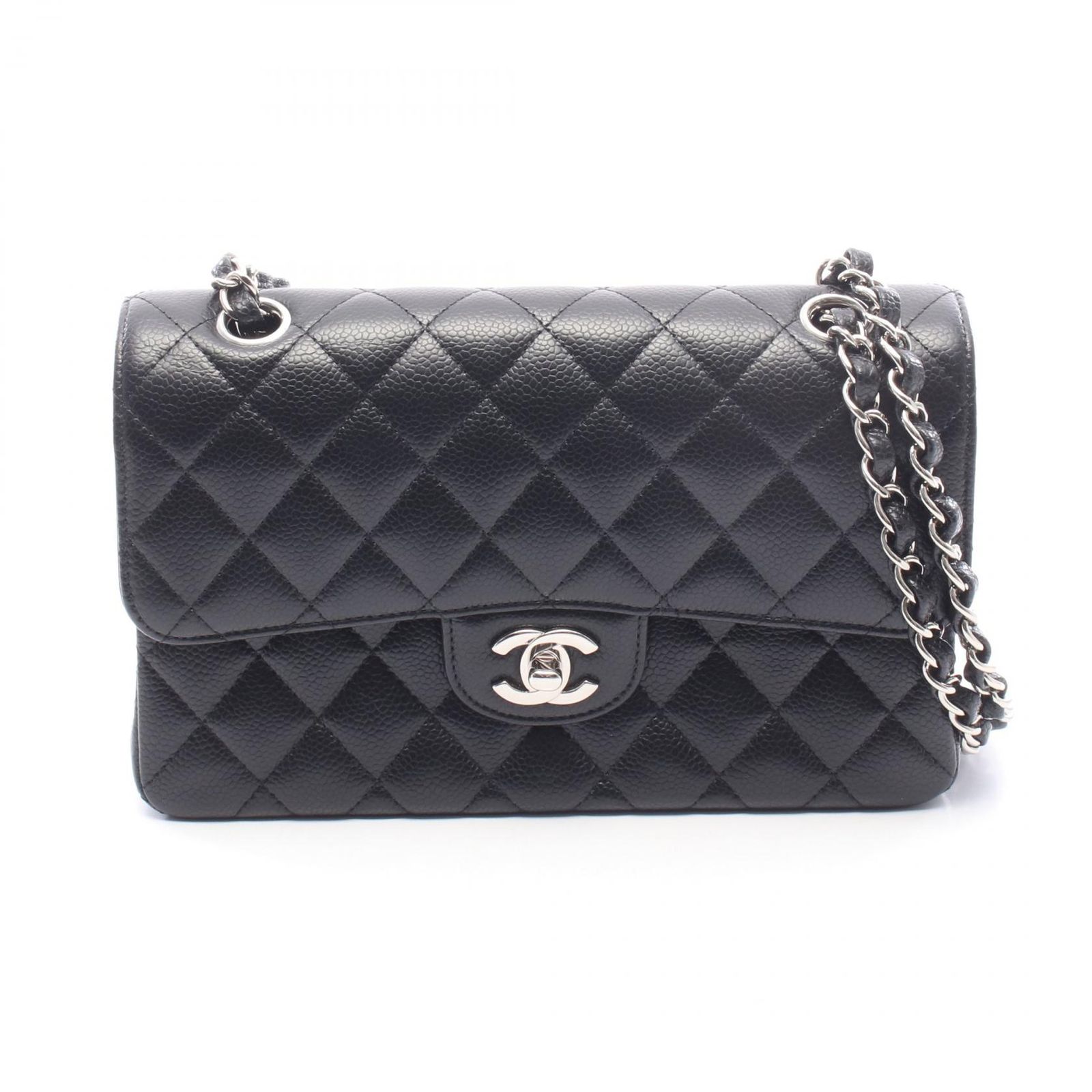 シャネル CHANEL ショルダーバッグ マトラッセ Wフラップ ブラック キャビアスキン(グレインドカーフ) マトラッセ ダブルフラップ チェーンショルダー レディース 632,320円