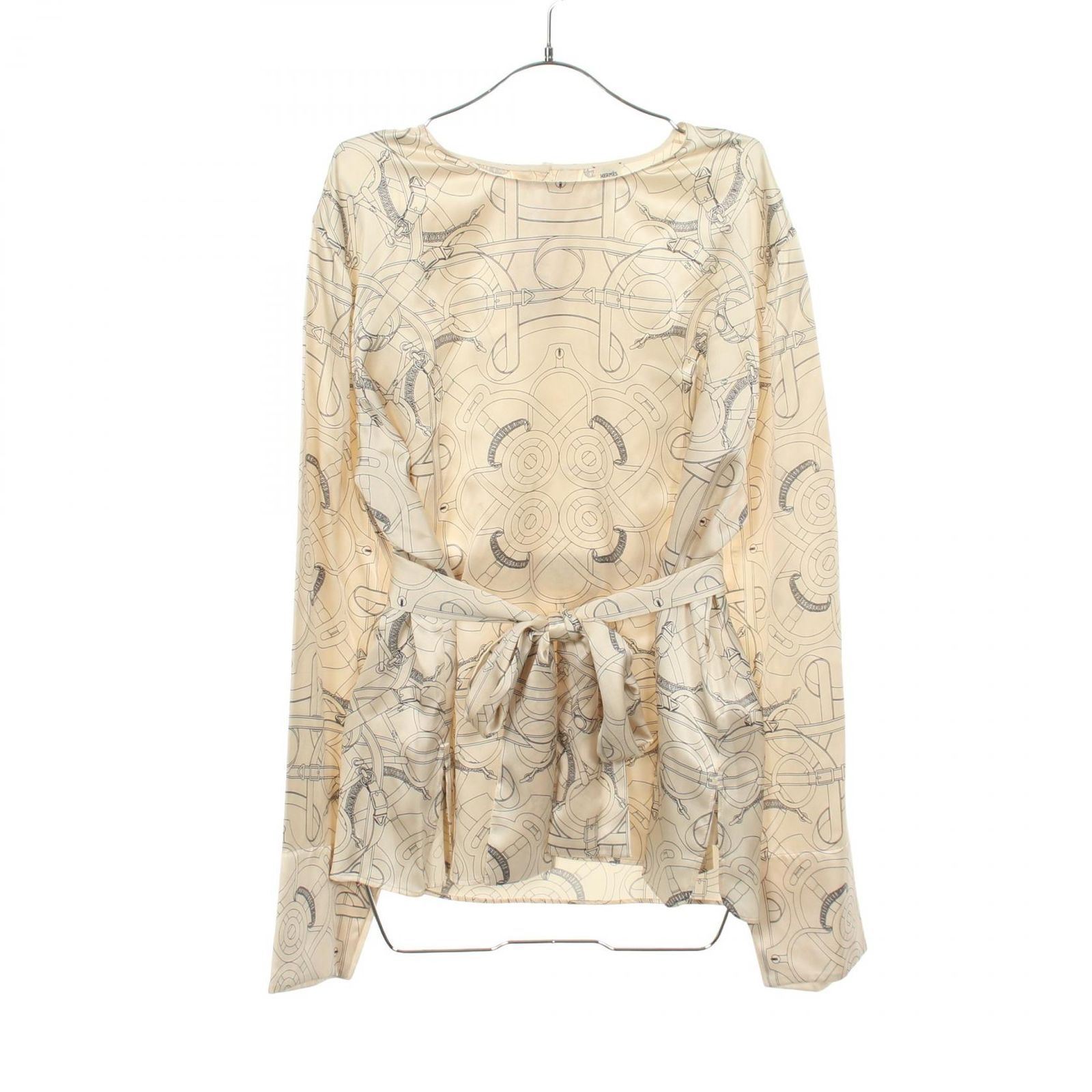 エルメス HERMES ブラウス Eperon d'Or シルク エプロンドール ブラウス レディース Used A