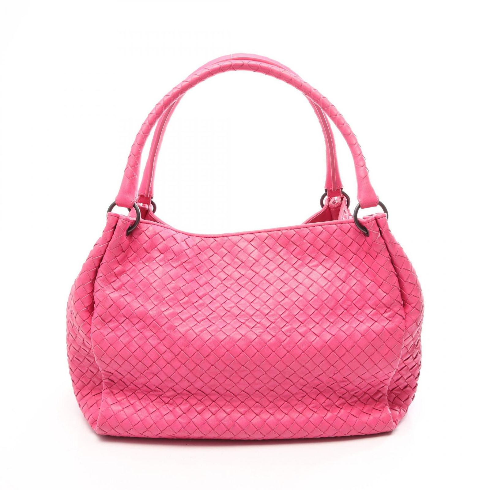 ボッテガヴェネタ BOTTEGA VENETA トートバッグ イントレチャート ピンク レザー イントレチャート トートバッグ レディース Used B