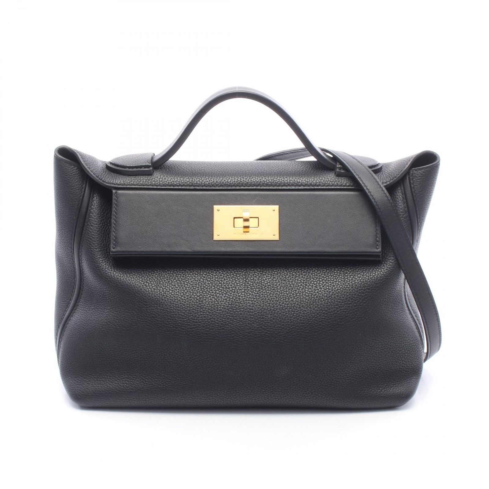 エルメス HERMES ハンドバッグ 24/24 ヴァンキャトルヴァンキャトル29 2WAY ブラック レザー ヴァンキャトル29 ブラック レディース Used A