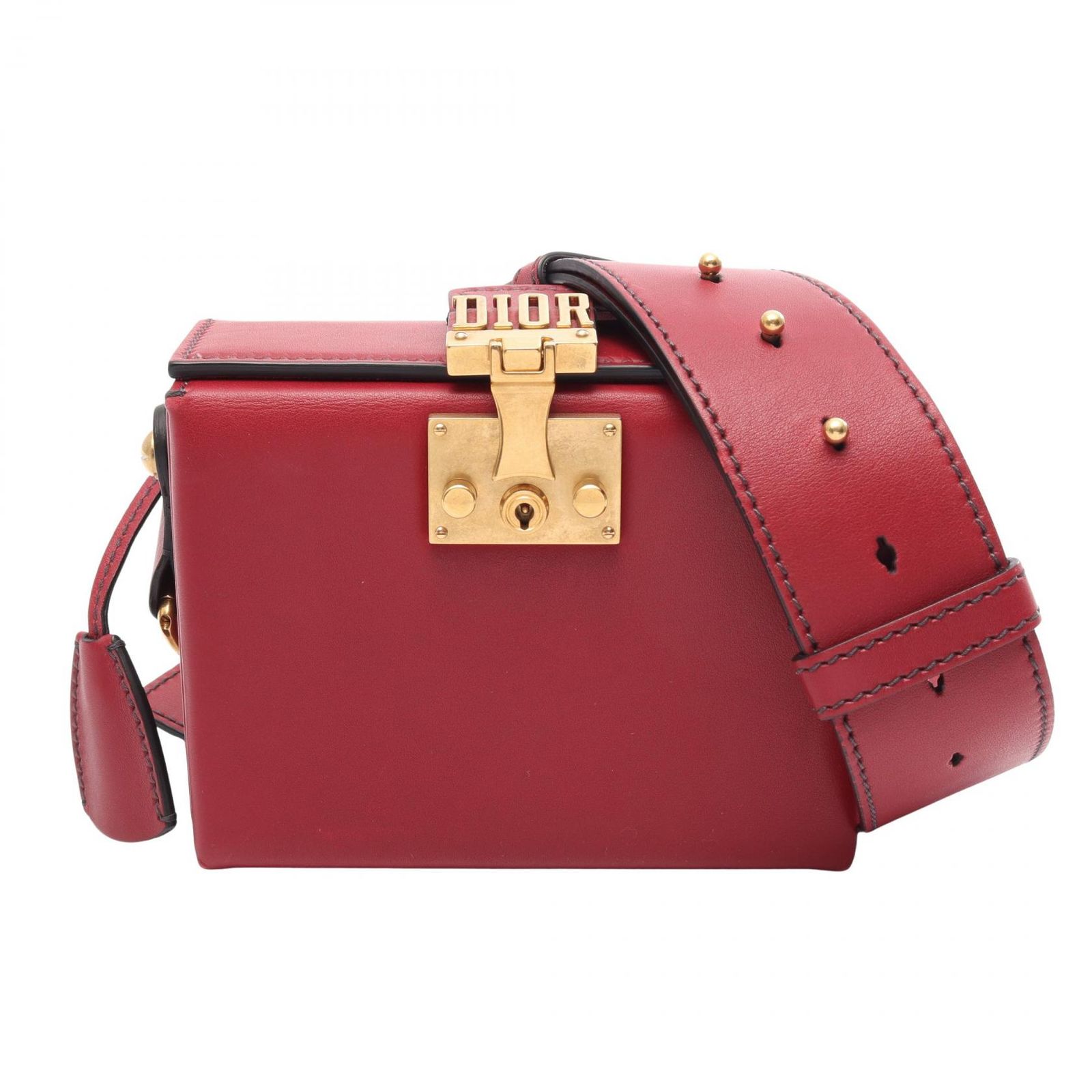 ディオール Dior ショルダーバッグ アディクト スモール ボックス アマランス レザー アディクト ボックス ショルダーバッグ レディース Used B