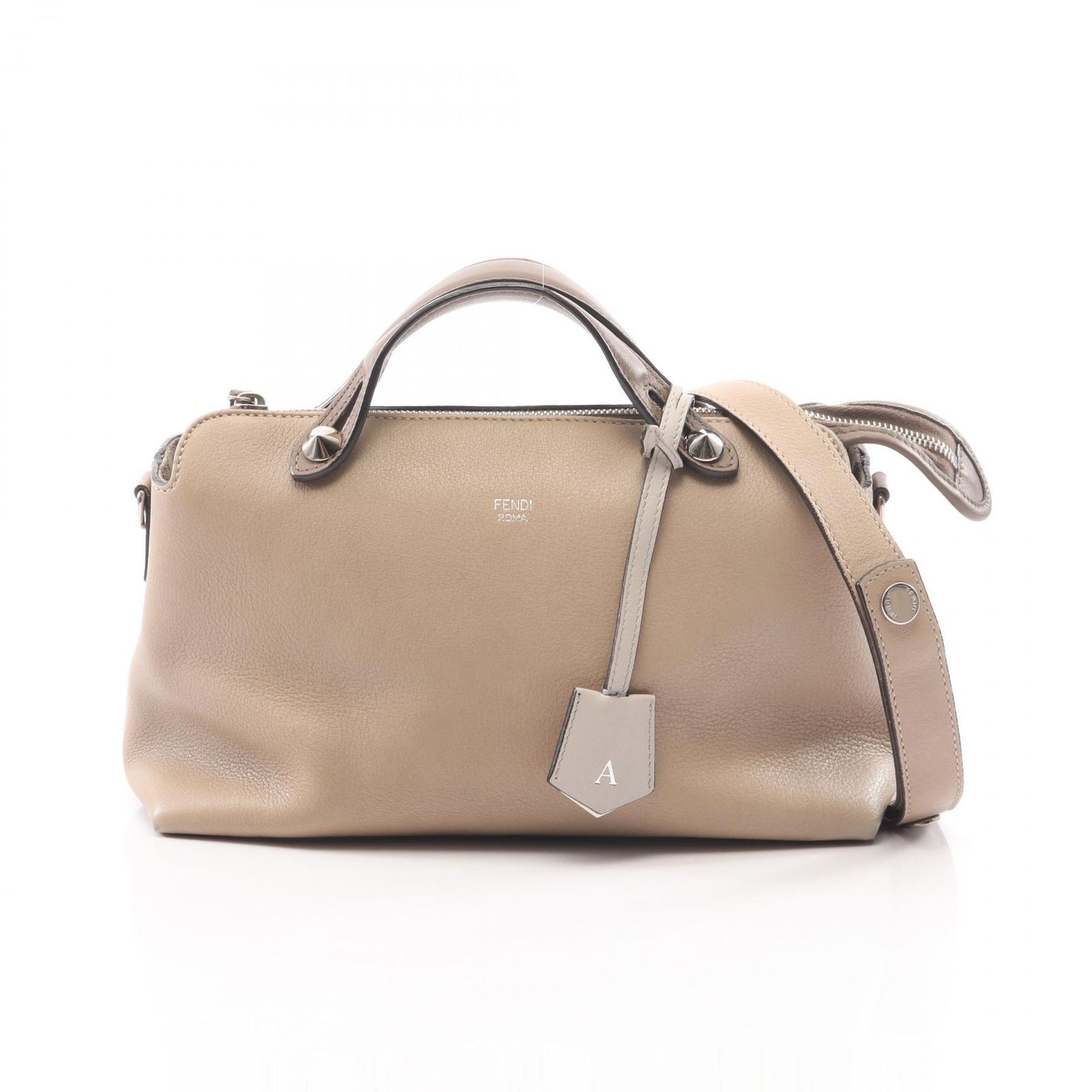 フェンディ FENDI ハンドバッグ BY THE WAY MEDIUM バイザウェイ ミディアム 2WAY ベージュ レザー バイザウェイ ミディアム レディース Used B