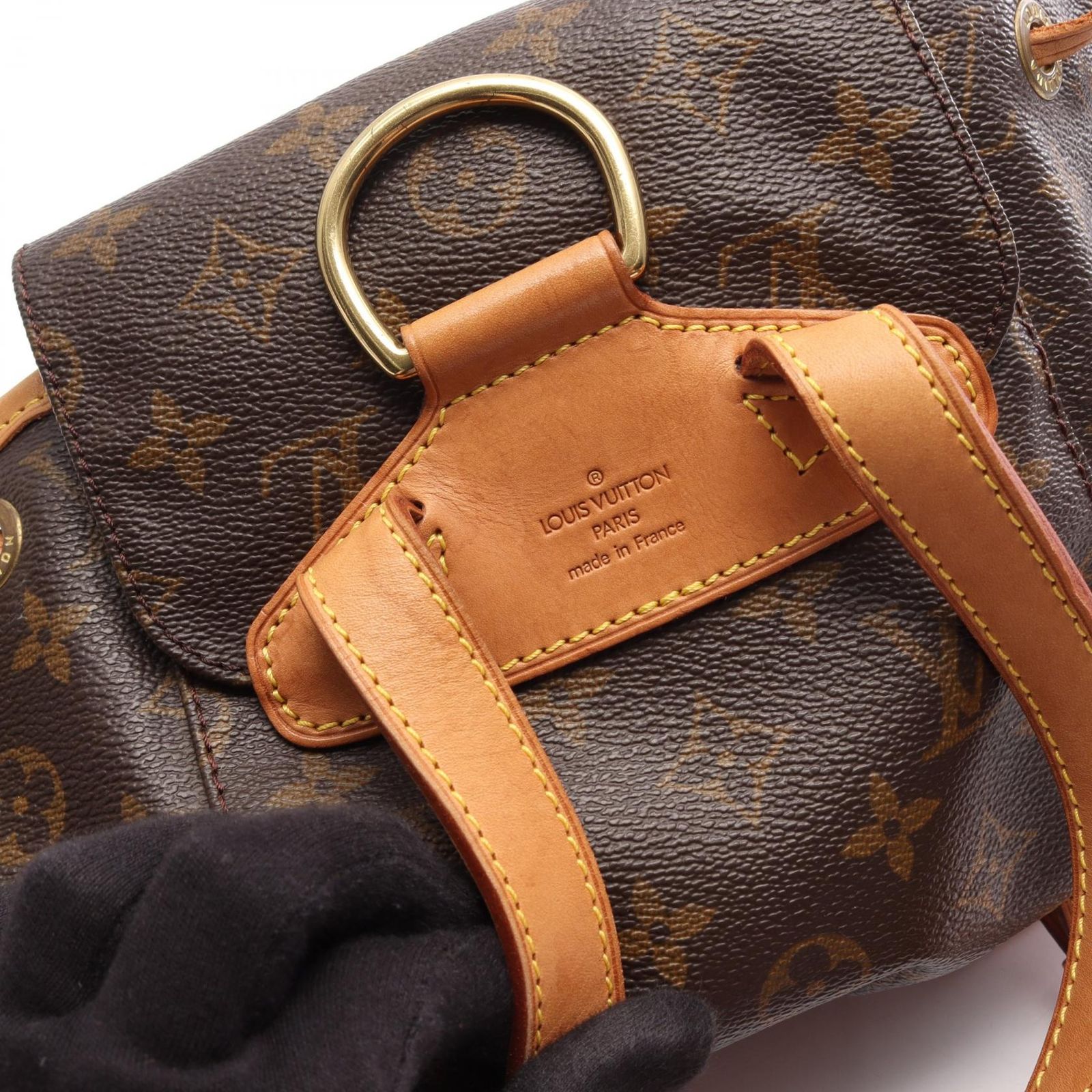 ルイ・ヴィトン LOUIS VUITTON リュックサック バックパック モンスリMM モノグラム M51136 PVCコーティングキャンバス レザー モンスリMM レディース Used B