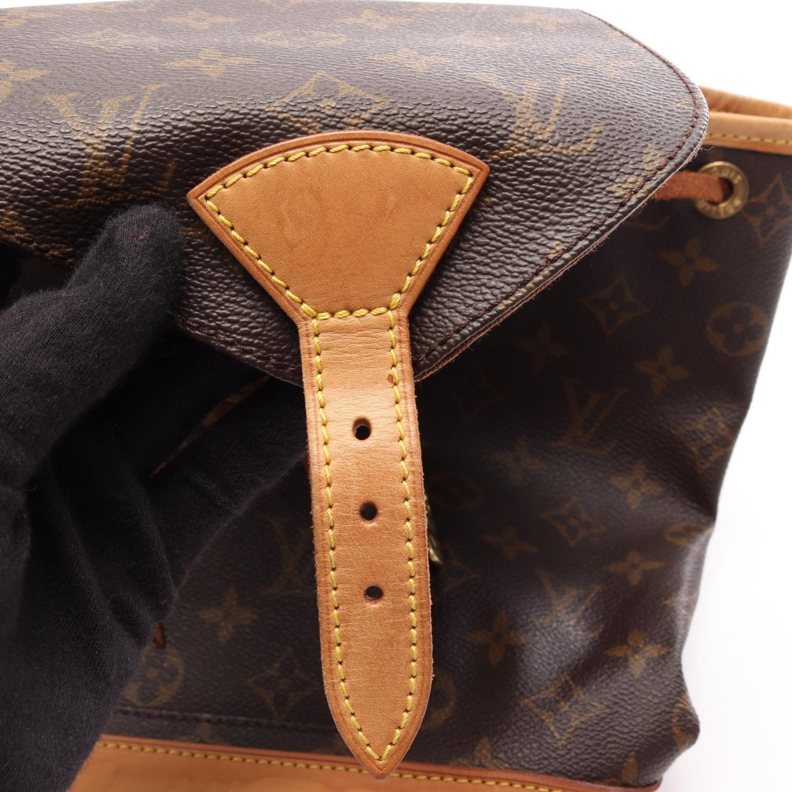 ルイ・ヴィトン LOUIS VUITTON リュックサック バックパック モンスリMM モノグラム M51136 PVCコーティングキャンバス レザー モンスリMM レディース Used B